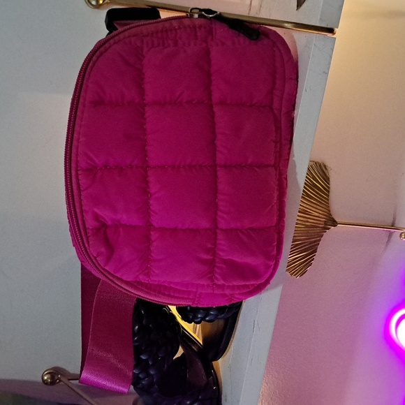 Handbags - Fuschia Puffer Belt Bag